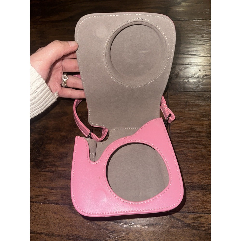 FUJIFILM Instax Mini Pink Leather Protective Camera Case Cover with Strap - Picture 3 of 3